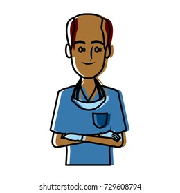 Dentist cartoon isolated