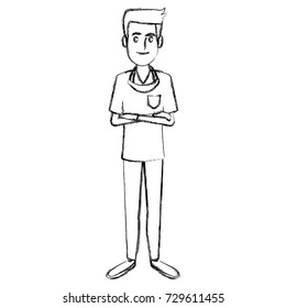 Dentist cartoon isolated