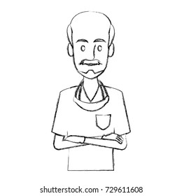 Dentist cartoon isolated