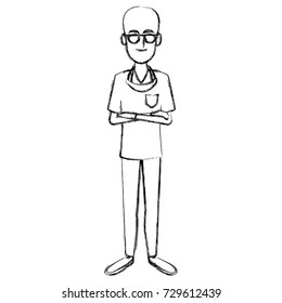 Dentist cartoon isolated
