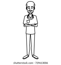 Dentist cartoon isolated