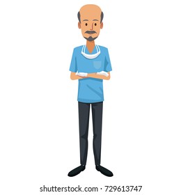 Dentist cartoon isolated