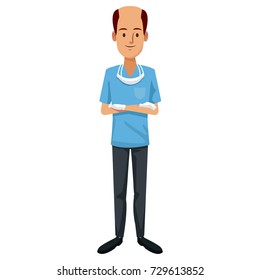 Dentist cartoon isolated