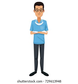 Dentist cartoon isolated