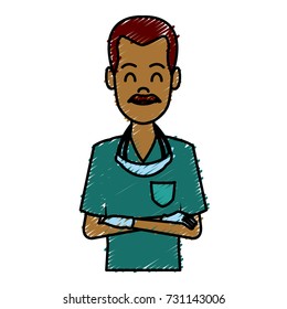 Dentist cartoon isolated
