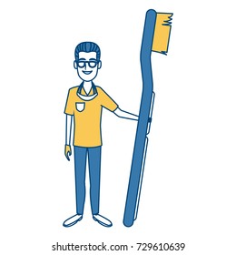 Dentist cartoon with tool