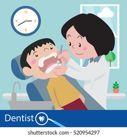  dentist chair during a dental vector illustration
