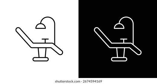 Dentist chair icon. Editable stroke line icons