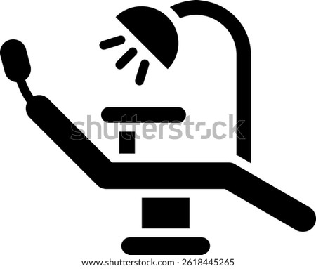 Dentist Chair Icon Glyph Vector Illustration