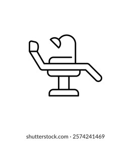 Dentist chair icon linear logo isolated