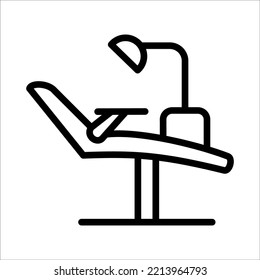 Dentist Chair Icon Logo Design Vector Template Illustration Sign And Symbol Pixels Perfect