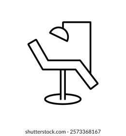 Dentist chair icon Outline thin set