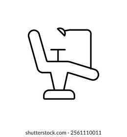 Dentist chair icon Outline vector line symbol