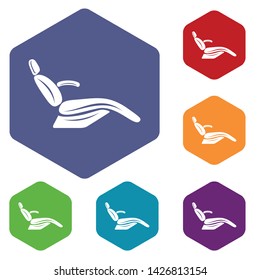 Dentist chair icon. Simple illustration of dentist chair vector icon for web