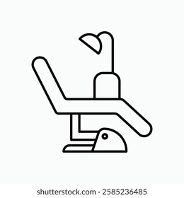 Dentist chair icon. simple vector icon