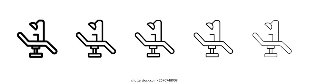 Colección de Vector de icono de silla de dentista. EPS 10
