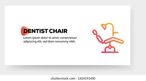 DENTIST CHAIR AND ILLUSTRATION ICON CONCEPT