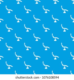 Dentist chair pattern vector seamless blue repeat for any use