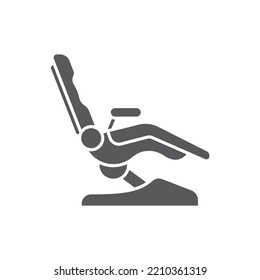 Dentist chair vector icon. filled flat sign for mobile concept and web design. 
