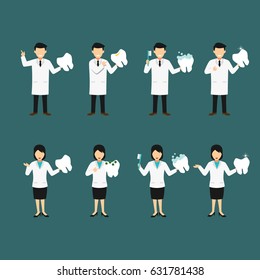 dentist character design vector