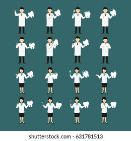 dentist character design vector
