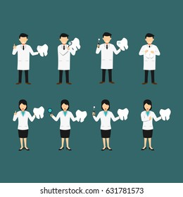 dentist character design vector
