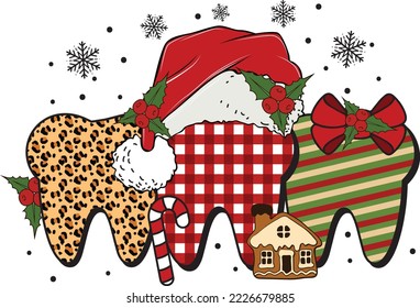 Dentist Christmas Pattern Christmas Print Template