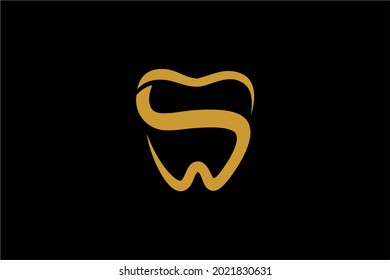 Dentist clinic logo design vector.