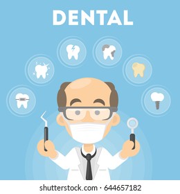 Dentist concept illustration.