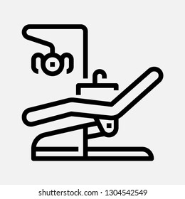 Dentist concept line icon. Simple element illustration. Tooth anesthesia concept outline symbol design. Can be used for web and mobile UI/UX . Modern vector style