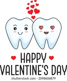 Dentist Couple T-Shirt Design - Happy Valentine's Day