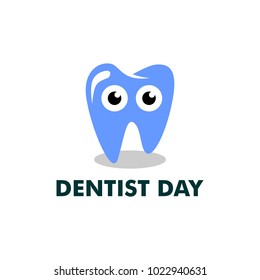 dentist day logo. dental. icon. poster. vector illustration. cartoon