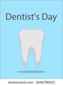 dentist day poster text on a light background,