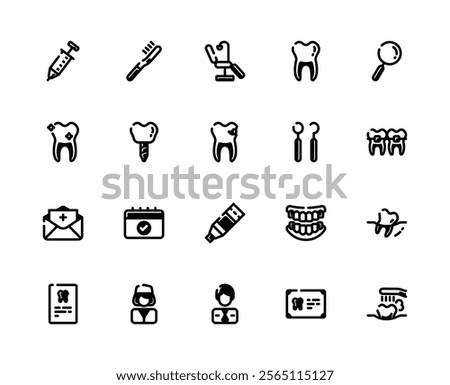 Dentist and Dental Care Black Fill Icon. Healthcare and Medical Icon Theme.