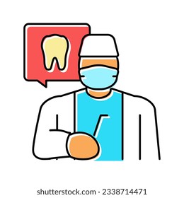 dentist dental care color icon vector. dentist dental care sign. isolated symbol illustration