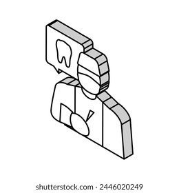 dentist dental care isometric icon vector. dentist dental care sign. isolated symbol illustration