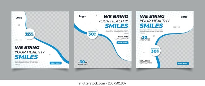 Dentist And Dental Care For Social Media Post Template