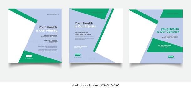 Dentist and dental care social media banner template