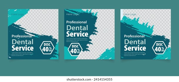 Dentist and dental care social media banner template
