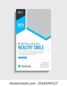 Dentist or Dental Care Social Media Story Template