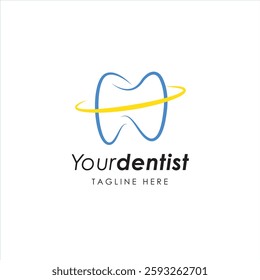 Dentist Dental clinic logo care hospital doctor medical logo teeth icon colorful solid line art 