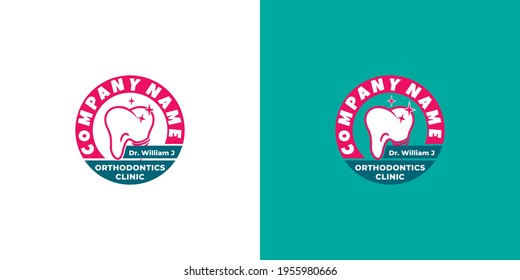 Dentist Dental Dentistry Logo Vector, Dental clinic vector sign mark icon.