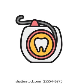 Dentist Dental Floss Icon Vector Illustration