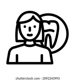 dentist doctor line icon vector. dentist doctor sign. isolated contour symbol black illustration