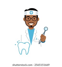 Dentist Doctor with a Tooth Icon, Representing Dental Checkups and Dental Hygiene