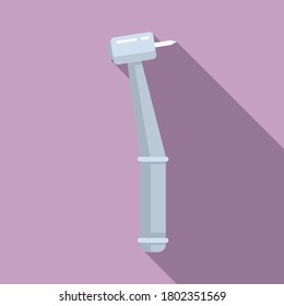 Icono de taladro dentista. Ilustración plana del icono del vector de taladro del dentista para el diseño web