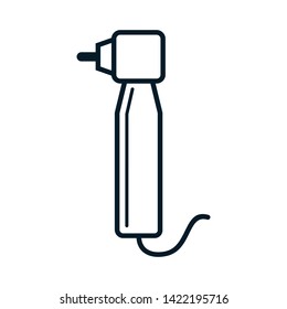 Dentist equipment tool line icon vector