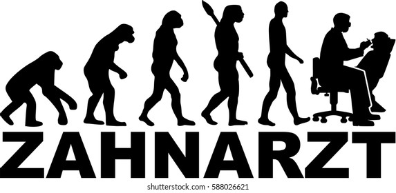 Dentist evolution with german job title