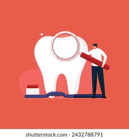 Dentist examine teeth in medical clinic, Healthcare and medicine, oral care, and toothache concept.