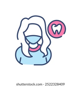 Dentist Fill Color Icon, Vector illustration